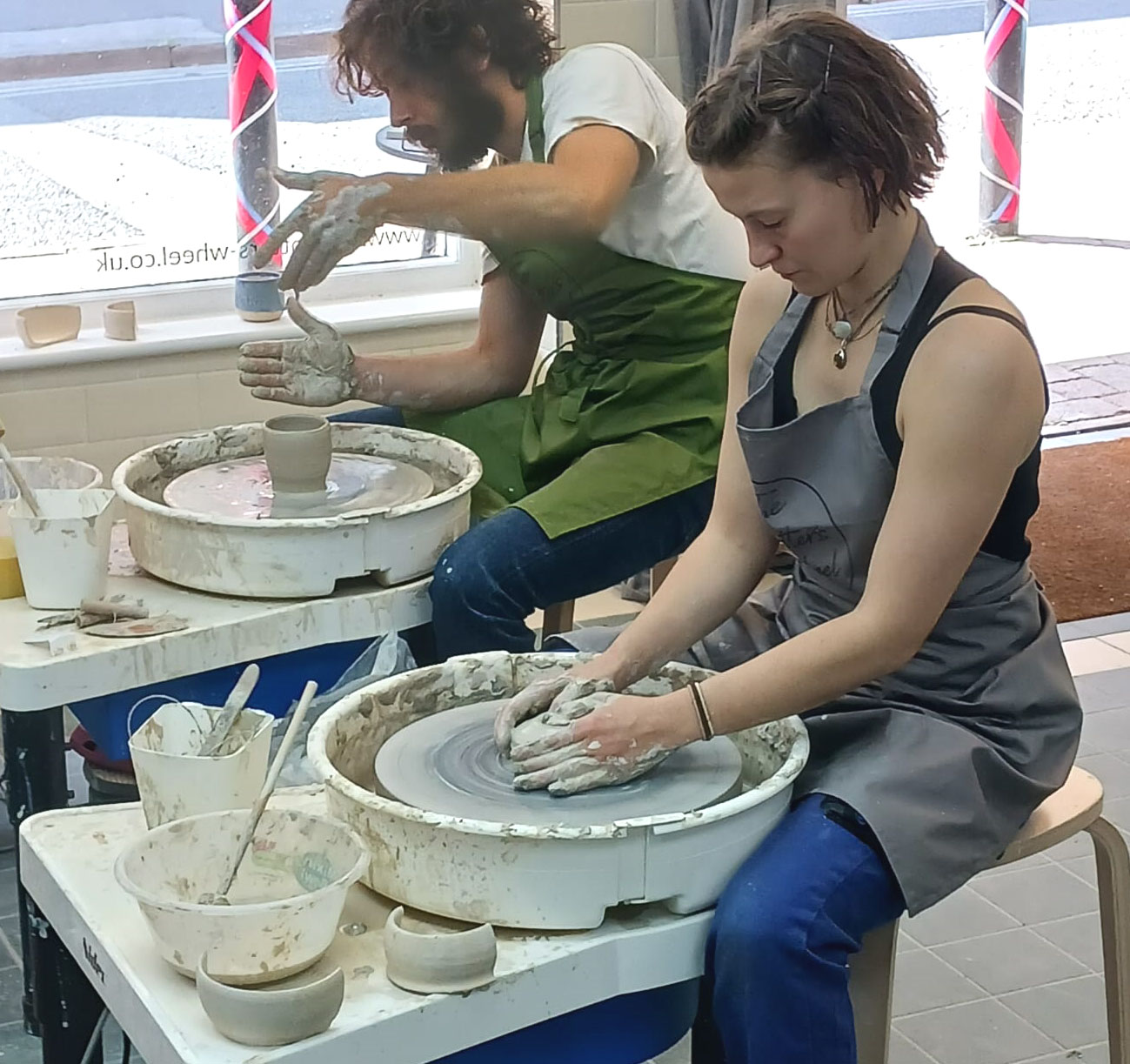 Pottery wheel lessons at The Potter's Wheel